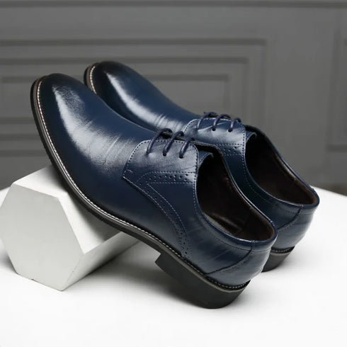 Elegant Pointed Toe Oxfords for Men - Soft Bottom Business Casual Formal Dress Shoes for Office, Weddings, and Parties